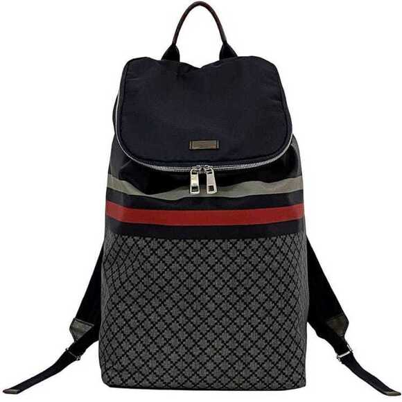 GUCCI Gray Leather Backpack - Picture 1 of 11